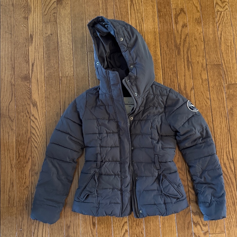 Abercrombie & Fitch Charcoal Puffer Jacket